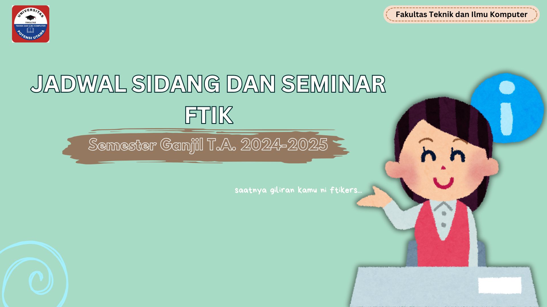 JADWAL SIDANG DAN SEMINAR